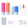 Picture of Zafit 18 Pack travel Bottles for Toiletries, TSA Approved Silicone Travel Containers Leak Proof Refillable Travel Accessories for Shampoo Conditioner Lotion Body Wash(Multicolored D)
