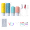 Picture of Zafit 18 Pack travel Bottles for Toiletries, TSA Approved Silicone Travel Containers Leak Proof Refillable Travel Accessories for Shampoo Conditioner Lotion Body Wash(Multicolored B)