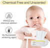 Picture of Winner 100% USA Cotton Dry Wipes, 600 Count Ultra Soft Face Towels, Wet and Dry Use, Unscented and Hypoallergenic, Baby Necessities for Diaper Changes, Meals, and On-the-go Cleanup