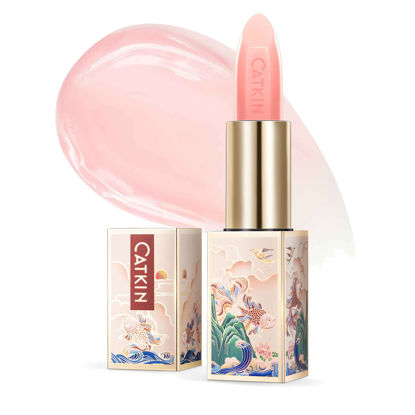 Picture of CATKIN Tinted Lip Balm Color Changing Lipstick Ultra Hydrating 100% Natural Lip Moistrurizer with Vitamin E Nourishing For Cracked & Dry Lips 0.12 oz Pink