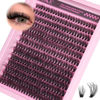 Picture of ALICE 336pcs Lash Clusters Fluffy Thick 60D Cluster Eyelash Extensions DIY Lash Extensions Wispy Faux Mink Individual Lashes Mix 10-18mm Long Eyelash Clusters