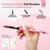 Picture of SAVILAND Acrylic Nail Brush Set: 3 Pcs Acrylic Brushes for Nails, Size 8/10/14 Professional Nail Art Brushes for Acrylic Powder Application, Acrylic Nail Kit Set for Nails Extension 3D Nail Caving DIY