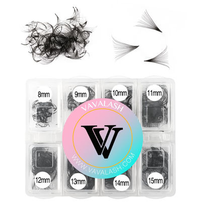 Picture of VAVALASH 600 Fans Premade Fans Eyelash Extensions 5D 6D 7D 8D 10D 12D 14D 16D 24D Premade Lash Fans 8-15mm Mixed Length Promade Loose Fans Thin Base Premade Volume Lash Extension(16D-0.03-C-8-15mm)