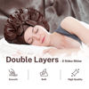 Picture of BONNET QUEEN Silk Bonnet for Sleeping Women Hair Bonnet Double Layer Satin Bonnet Tie Bonnet Sleep Satin Hair Wrap Night Cap For Curly Hair Brown