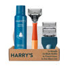 Picture of Harry's Razors for Men, 1 Handle (Ember) and 3 Razor Blade Refills with German Engineered 5-Blade Technology, 4 oz. Foaming Shave Gel, Travel Blade Cover- Holiday Gift for Men
