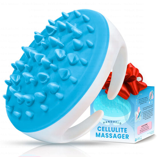 Picture of Scala Silicone Anti Cellulite Massager, Body Shower Scrubber, Cellulite Remover - Improve Circulation, Distribute Fat Deposits, Body Massager, Exfoliator, Fat Roller Use with Creams and Oils, Aqua