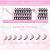 Picture of Lash Clusters Extensions Large Tray 20D Long Individual Lashes Mixed Tray Black Mink DIY Eyelash Extension and Under Bottom Eyelashes Professional Makeup (20D-0.07-D, 8-16mm)