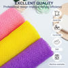Picture of GIGULES 3 Pieces African Net Sponge African Exfoliating Net African Bath Sponge African Scrubbing Long Net Rag African Wash Net Shower Body Scrubber