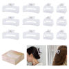 Picture of 12 Pcs Hair Clips Set, Hair Accessories for Women and Girls - 6 Large Claw Clips for Thick Hair, 6 Small Clips for Thin Hair (Clear)