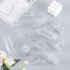 Picture of 12 Pcs Hair Clips Set, Hair Accessories for Women and Girls - 6 Large Claw Clips for Thick Hair, 6 Small Clips for Thin Hair (Clear)