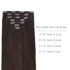 Picture of WENNALIFE Clip in Hair Extensions, 20 Inch 120g 7pcs Light Dark Brown Hair Extensions Clip in Human Hair Remy Clip in Hair Extensions Real Human Hair Double Weft