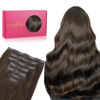 Picture of WENNALIFE Seamless Clip In Hair Extensions, 16 Inch 130g 7pcs Light Dark Brown Hair Extensions Clip in Human Hair Invisible PU Skin Weft Natural Remy Human Hair Extensions