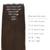 Picture of WENNALIFE Seamless Clip In Hair Extensions, 18 Inch 130g 7pcs Light Dark Brown Hair Extensions Clip in Human Hair Invisible PU Skin Weft Natural Remy Human Hair Extensions