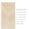 Picture of WENNALIFE Seamless Clip In Hair Extensions Human Hair, 14 Inch 130g 7pcs Platinum Blonde Real Hair Extensions Clip in Human Hair Invisible PU Skin Weft Natural Remy Human Hair Extensions