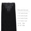 Picture of WENNALIFE Seamless Clip In Hair Extensions, 20 Inch 150g 7pcs Jet Black, Human Hair Invisible PU Skin Weft Natural Remy