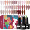 Picture of JODSONE 23PCS Gel Nail Polish Set 20 translucent Jelly Color Natural and Elegant Long Lasting Suitable for Home and Salon