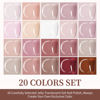 Picture of JODSONE 23PCS Gel Nail Polish Set 20 translucent Jelly Color Natural and Elegant Long Lasting Suitable for Home and Salon