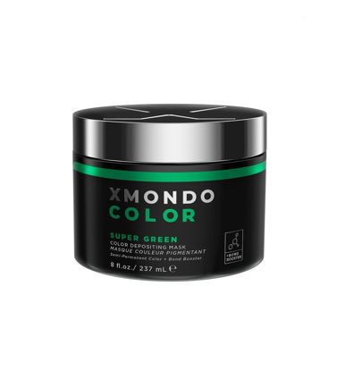 Picture of XMONDO Color Super Green Depositing Mask & Semi-Permanent Green Dye | Infused with Bond Booster Technology & Hyaluronic Acid for Nourishment, Revitalization & Repair, Vegan Formula, 8 Fl Oz 1-Pack