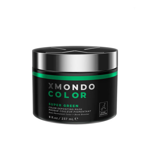 Picture of XMONDO Color Super Green Depositing Mask & Semi-Permanent Green Dye | Infused with Bond Booster Technology & Hyaluronic Acid for Nourishment, Revitalization & Repair, Vegan Formula, 8 Fl Oz 1-Pack