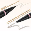 Picture of Eyebrow Pencil Makeup Kit, with Waterproof 2-IN-1 Microblading Eyebrow Pen, Eyebrow Pomade, Eyeliner and Dual-ended Eyebrow Brush, Brow Pencil Kit for Natural Eyebrows - Dark Brown