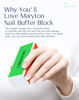 Picture of Maryton Professional Nail Buffer Block - Ultimate Shine Nail Buffing Block with 4 Way Buffing Methods, Smooth & Buff & Shine All-in-one Buffer for Optimum Natural Nail Care, 2 Count