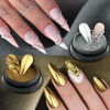 Picture of Fcozpjk 24 Colors Chrome Nail Powder Set Metallic Mirror Effect Gold Silver Pink Chrome Nail Powder White Pearl Iridescent Multi Chrome Powder for Nails Chameleon Rubbing Pigment Manicure Supplies