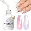 Picture of Beetles Hema Free Glitter Gel Top Coat for French Tip Press on Nails Pearl Shimmer Glitter Green 2-IN-1 No Wipe Top Coat, Long Lasting Soak Off Top Coat 15ml