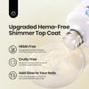 Picture of Beetles Hema Free Glitter Gel Top Coat for French Tip Press on Nails Pearl Shimmer Glitter Green 2-IN-1 No Wipe Top Coat, Long Lasting Soak Off Top Coat 15ml