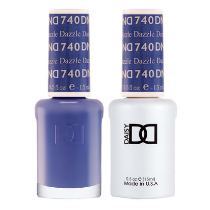 Picture of DND Gel Polish Set - 1 each of Blue Gel Polish and Blue Nail Polish, 741 Diamond Eyes, 0.5 Fl Oz