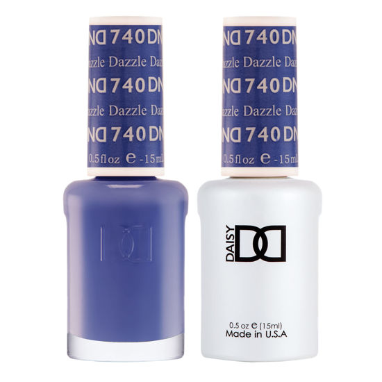 Picture of DND Gel Polish Set - 1 each of Blue Gel Polish and Blue Nail Polish, 741 Diamond Eyes, 0.5 Fl Oz