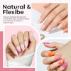 Picture of modelones Gel X Nail Kit, Upgrade 15Sizes Pre-shaped Gel x Nail Tips Short Almond Shape, Nail Glue Nail Prep Dehydrate & Portable Led Lamp, 510Pcs Press On Nail Extension Gift for Women