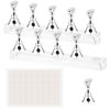 Picture of Nail Stand Acrylic Nail Art Display Stand Magnetic Nail Tips Practice Holder 54 Pcs Reusable Adhesive Putty for DIY Painting Nails Stand kit (silver)