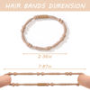 Picture of 20 PCS Boho Hair Ties, Bracelets Hair Ties for Thick or Thin Hair, 4 Styles Boho Ties for Ponytail Holders, 2.36’’ Hair Ties No-Damage, Valentine's Day Gifts, Brown