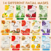 Picture of KONEUK 56 Pack Sheet Face Masks Skincare for Women, Hydrating Face Masks Suitable for Sensitive Skin, Bulk Facial Mask Gifts Set for Skin Care, Home Skincare Spa for All Skin Types
