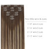 Picture of WENNALIFE Clip in Hair Extensions, 24 Inch 120g 7pcs Clip in Hair Extensions Real Human Hair, Balayage Chocolate Brown to Honey Blonde Human Hair Clip in Extensions Remy Human Hair Extensions Clip Ins