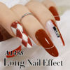 Picture of Double Rhythm Translucent Gel Polish Sheer Neutral Natural Light Milky Same Color Same Bottle 15ML Jelly UV Nail Polish Nail Art DIY at Home (Brick Red-A1488)