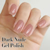 Picture of Double Rhythm Translucent Gel Polish Sheer Neutral Natural Light Milky Same Color Same Bottle 15ML Jelly UV Nail Polish Nail Art DIY at Home (Dark Nude-A1493)