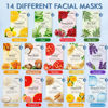 Picture of KONEUK 126 Pack Sheet Face Masks Skincare, Bulk Facial Mask Gifts Set for Women Skin Care, Hydrating Face Masks Suitable for All Skin Types, Face Mask Spa for Sensitive Skin