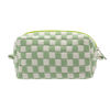 Picture of PAZIMIIK Checkered Makeup Bag for Purse Portable Zipper Make Up Pouch Small Cosmetic Case for Travel Accessories (Light Green)