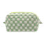 Picture of PAZIMIIK Checkered Makeup Bag for Purse Portable Zipper Make Up Pouch Small Cosmetic Case for Travel Accessories (Light Green)