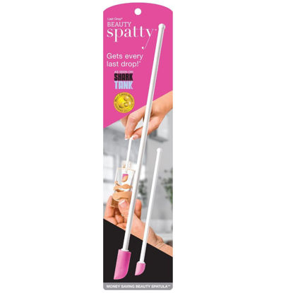 Picture of Spatty Daddy Makeup Spatula Set (6 and 12 Inch Pink) Shark Tank Mom Made to Scrape Last Drop of Beauty Products, Foundation, Good Gifts for Women, Teen, Grandma, Mom Stocking Stuffers Under 10 Dollars