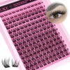 Picture of ALICE Natural Cluster Eyelash Extensions Lash Clusters DIY Lash Extensions Fluffy Wispy Eyelash Clusters D Curl Individual Lashes 154pcs