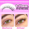 Picture of ALICE Natural Cluster Eyelash Extensions Lash Clusters DIY Lash Extensions Fluffy Wispy Eyelash Clusters D Curl Individual Lashes 154pcs