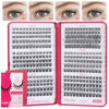 Picture of Lash Clusters Wispy 360pcs - Invisible Band Lash Clusters,Clear Band Lash Clusters For Natural Look, Fluffy Eyelash Clusters Wispy Eyelash Extensions Individual Lashes 0.07D-8-16MM DIY at Home