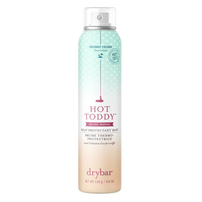 Picture of Drybar Hot Toddy Heat Protectant Mist Coconut Colada Scent - Full Size| Lightweight Heat Protectant for Hair protects from Heat & Styling with Curling, Straightening and Styling Irons