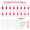 Picture of modelones Short Press on Nails, 32Pcs 16 Sizes Oval Fake Nails Kit Press Ons with Nail Glue, Adhesive Tabs, Nail File, Prep Pad, Manicure Stick, Berry Juice