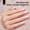 Picture of Beetles Ombre French Gel Nail Tips: 210Pcs Pink Press On Nails Short Coffin Kit Valentines Day Gifts for Women Fit Perfectly Nail 4 in 1 Pre-applied Tip Primer & Base Coat for Nail Extension Designs