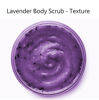 Picture of Lavender Body & Foot Scrub 10 oz - A blend of lavender essence, shea butter, and coconut oil for a fragrant journey to a serene countryside - The best stocking stuffer.
