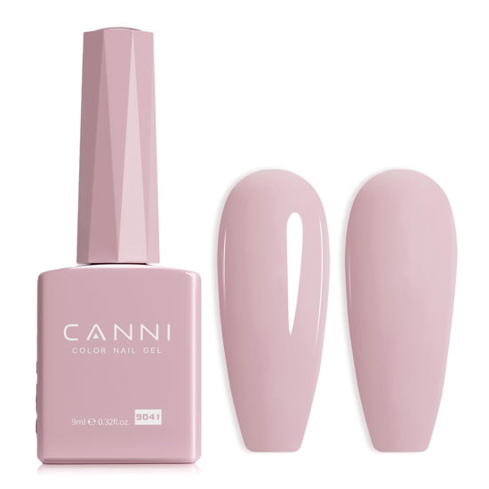 Picture of CANNI Baby Pink Gel Nail Polish, 1Pcs Light Pink Gel Polish Soft Pale Pink Color Pastel Nail Polish Gel High Gloss Soak Off U V Gel Nail French Nail Manicure Salon DIY