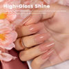 Picture of RARJSM Nude Gel Nail Polish Seashell Pink Neutral Skin Tone Sheer Jelly Gel Polish 1PC 15ml Single Bottle Cream Transparent Pink Nail Gel Polish Soak off UV LED Cured for Home Salon DIY Manicure